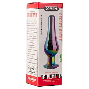 X-MEN Secret Shine Metal Anal Plug Rainbow M Multicolor Thumb 1