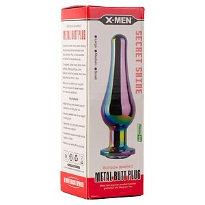 Anal Plug Secret Shine Metal S Rainbow Multicolor Thumb 3