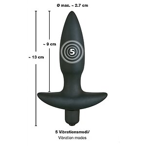 You2Toys Plug Anal Mic Negru 5 Viteze silențios Thumb 4