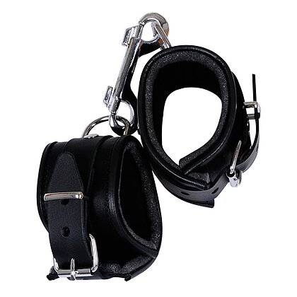 Cătușe Mâini Leather Cuffs Negru