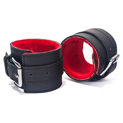 Cătușe Din Piele Cu Cataramă Devil Sticks Negru