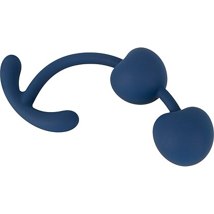 Magic Shiver Duo Bile Kegel — silicon Catifelat 15,5 cm Albastru