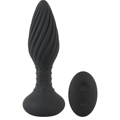 ANOS Plug Anal Rotativ 10 Moduri, Perle Rotative, USB Reîncărcabil Negru