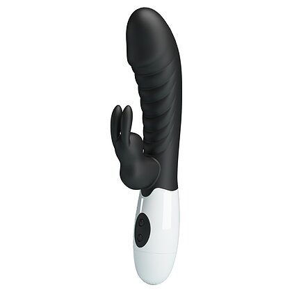 Pretty Love Naughty Bunny – Dublu Stimulator, 30 Moduri Negru