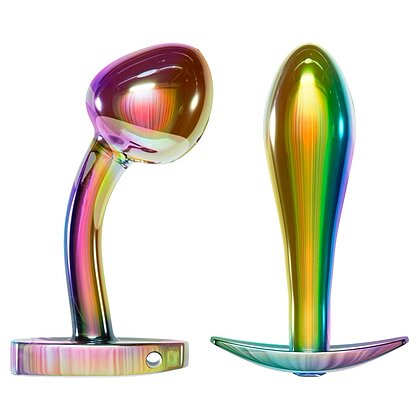 ANOS Set 2 Pluguri Anale Metalice curcubeu, Greutate Optimă Multicolor