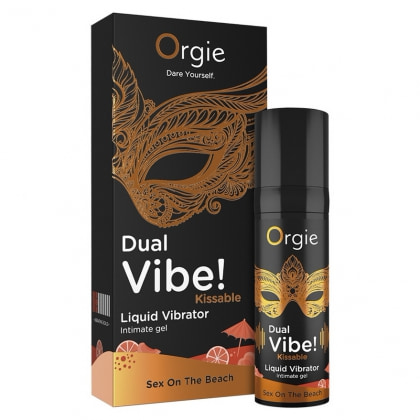 Gel Orgie Dual Vibe Vibrator Lichid Sex On The Beach