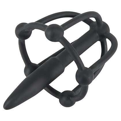 Plug De Penis Cu Cușcă Pentru Cap Negru