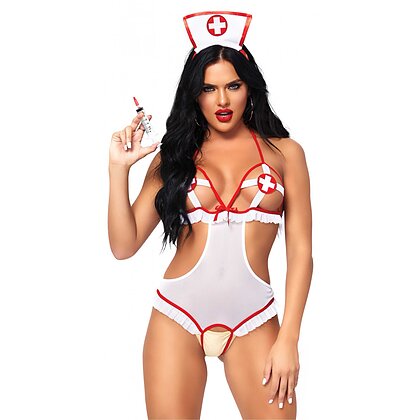 Costum Leg Avenue Naughty Nurse Body Alb