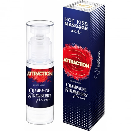 Attraction Ulei Masaj Sărutabil Șampanie și Căpșuni