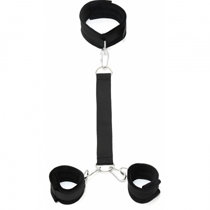 Cătușe cu Zgardă Soft Collar Rimba Negru