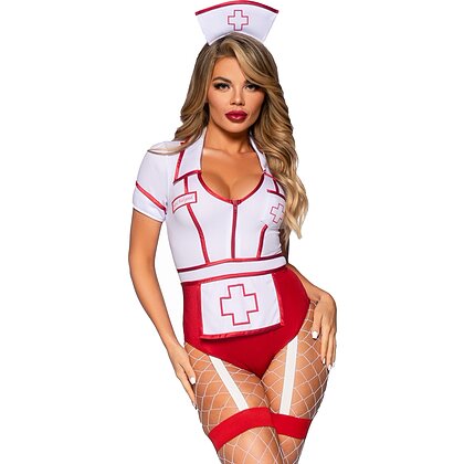 Costum Leg Avenue Nurse Feelgood Roșu