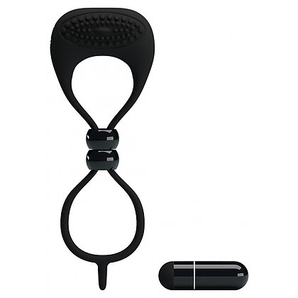 Inel Penis Cu Vibrații Pretty Love Locker Negru