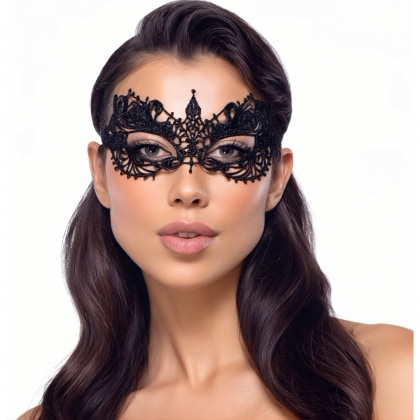 Masca Brodată Elegantă Cottelli Collection Unisize Negru
