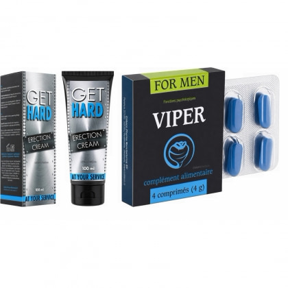 Pachet Cremă Get Hard + Pastile Viper FR 4
