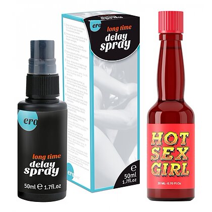Pachet Spray HOT Delay 50 ml + Afrodisiac Hot Sex Girl 20ml
