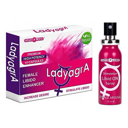 Pachet Pastile Libido Ladyagra 10buc + Spray Femei LibidON 30ml