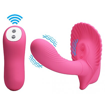 Vibrator Cochilia Dragostei Cu Telecomandă Roz