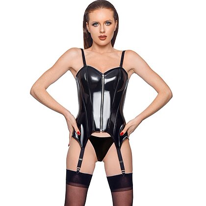 Corset Black Level Vinyl Angelica Negru