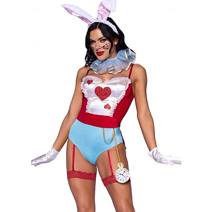 Costum Leg Avenue White Rabbit Bodysuit Multicolor