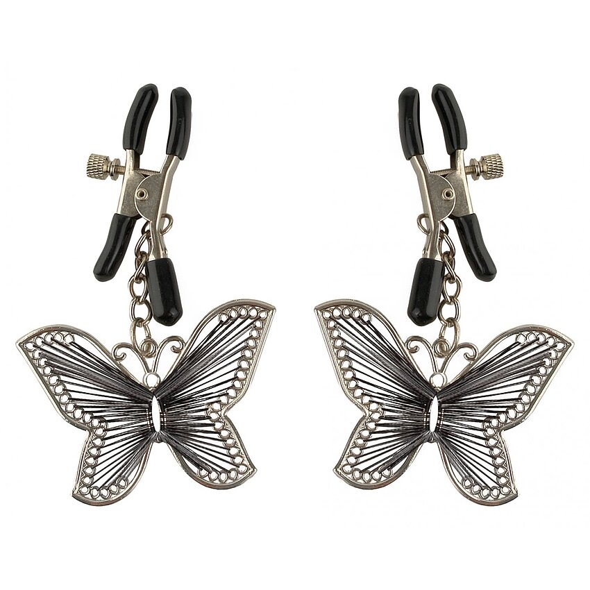 Cleme Sfârcuri Butterfly Argintiu