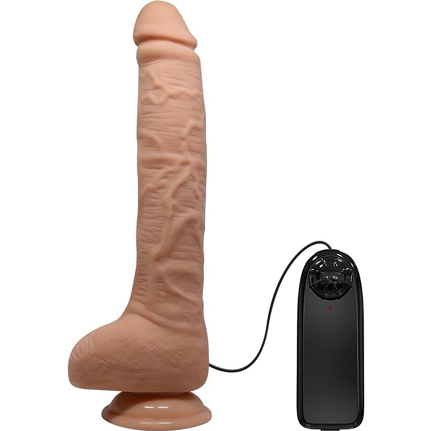 Dildo Vibrant Realist cu Ventuză Material TPR
