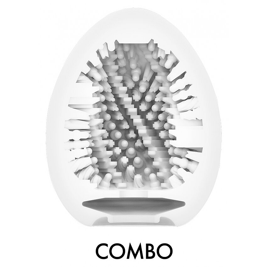 Tenga HARD BOILED II Ou Textură Spiralată Discret Alb