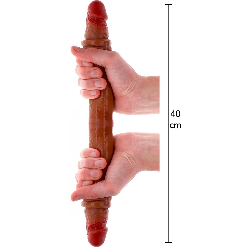 Silicone Foreskin D-Dong 40 cm Caramel Skin Tone _