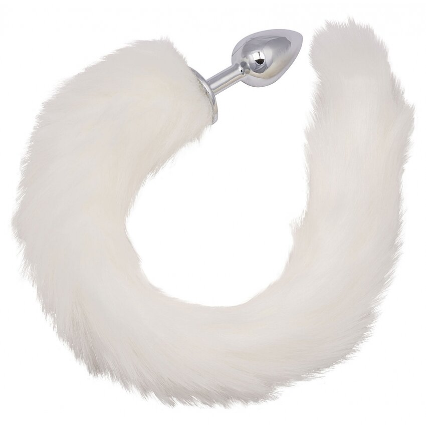 CalExotics Running Wild – Plug Metalic cu Coadă Albă 36.75cm