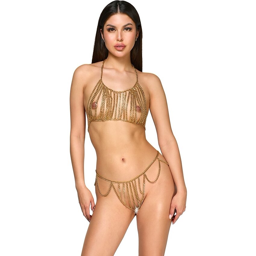 Cottelli Collection – Bikini Din Lanț Auriu, Ajustabil