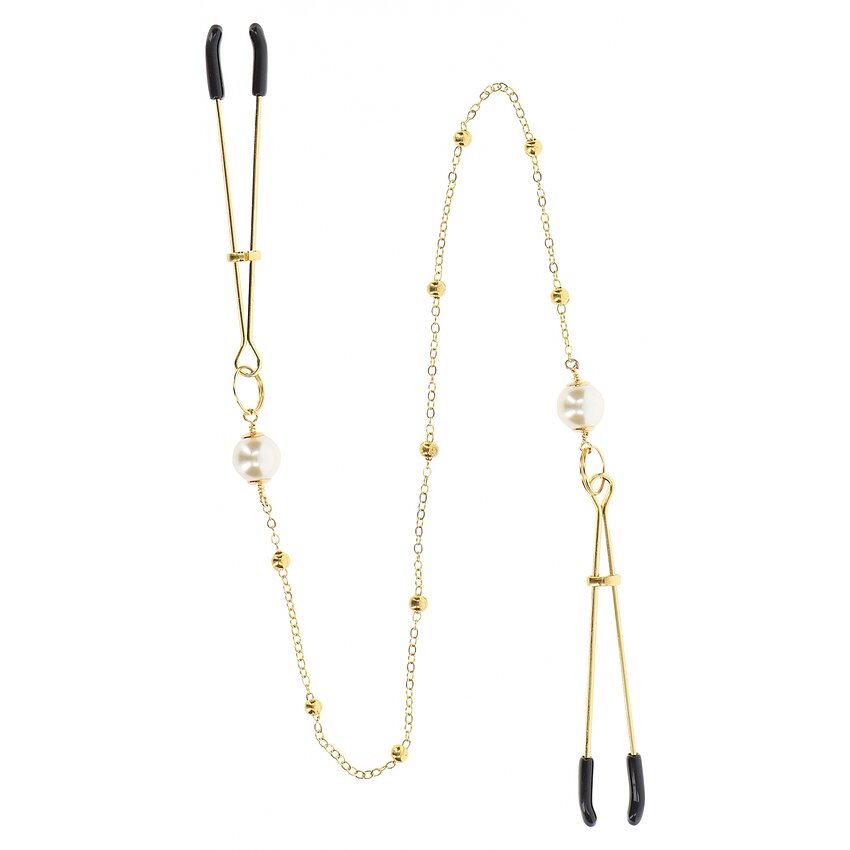 Cleme Pentru Sfârcuri Deluxe Chain Auriu