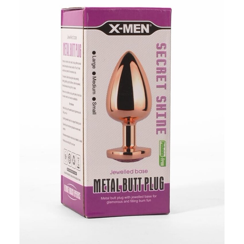 X-Men Secret Shine - Dop Anal Rose Gold Inimă S