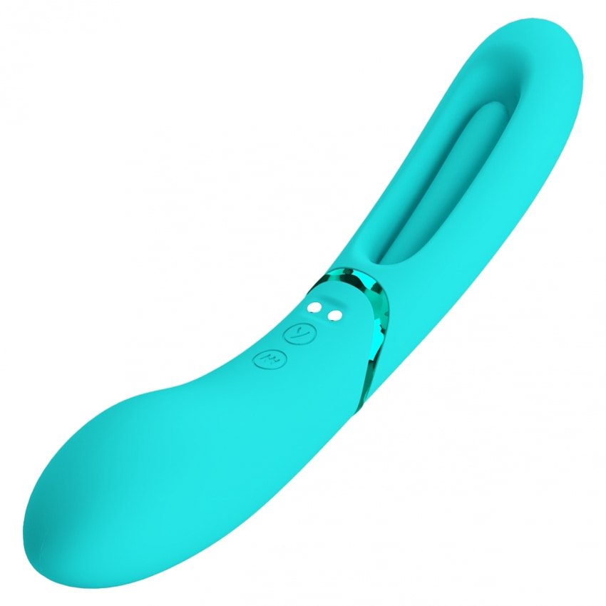 Pretty Love Lexie – Vibrator Punct G, 7+4 Moduri, USB Albastru