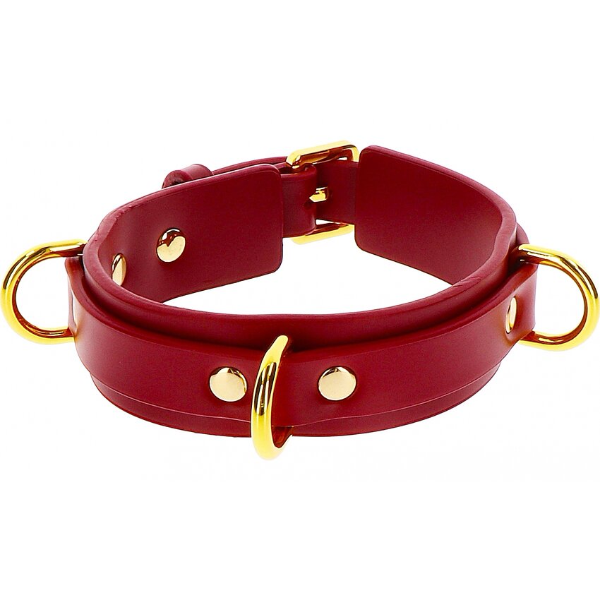 Zgardă D-Ring Collar Deluxe Roșu