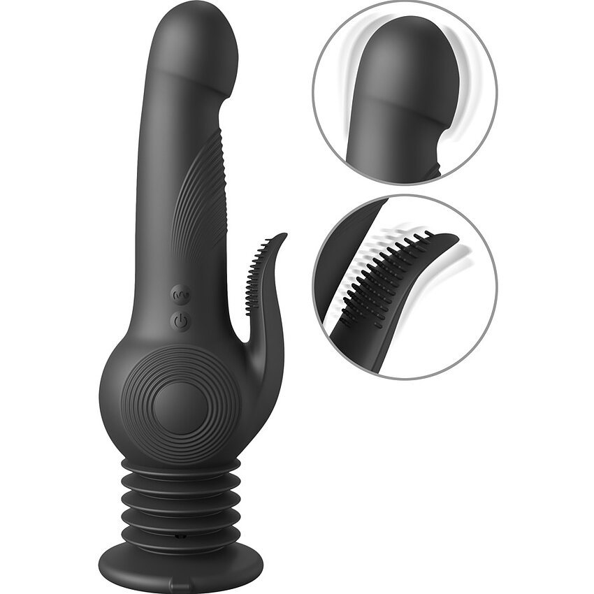 Pogo Thruster – Vibrator 3 Viteze, 10 Moduri, USB, Ventuză Negru
