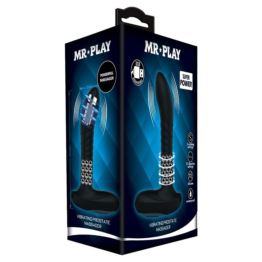 Debra Mr. Play Masajer Prostată – 12 Vibrații, 3 Rotații