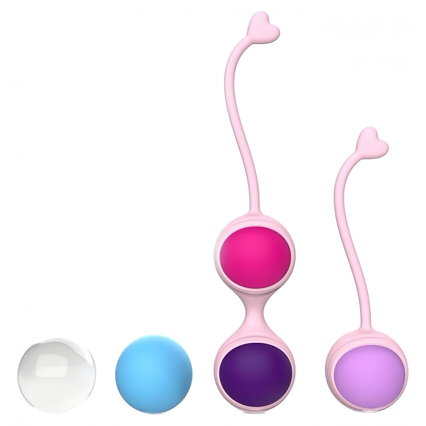 Beautiful Kegel Set: 5 Bile Vaginale Progresive, Discrete Multicolor