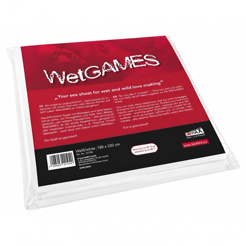 Cearșaf Vinyl WetGames Alb