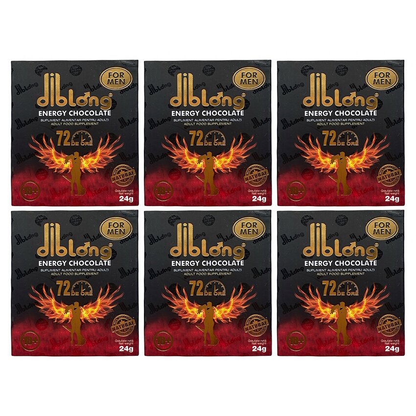 Set 6 x Ciocolată Afrodisiacă Pentru Bărbați Diblong 24g