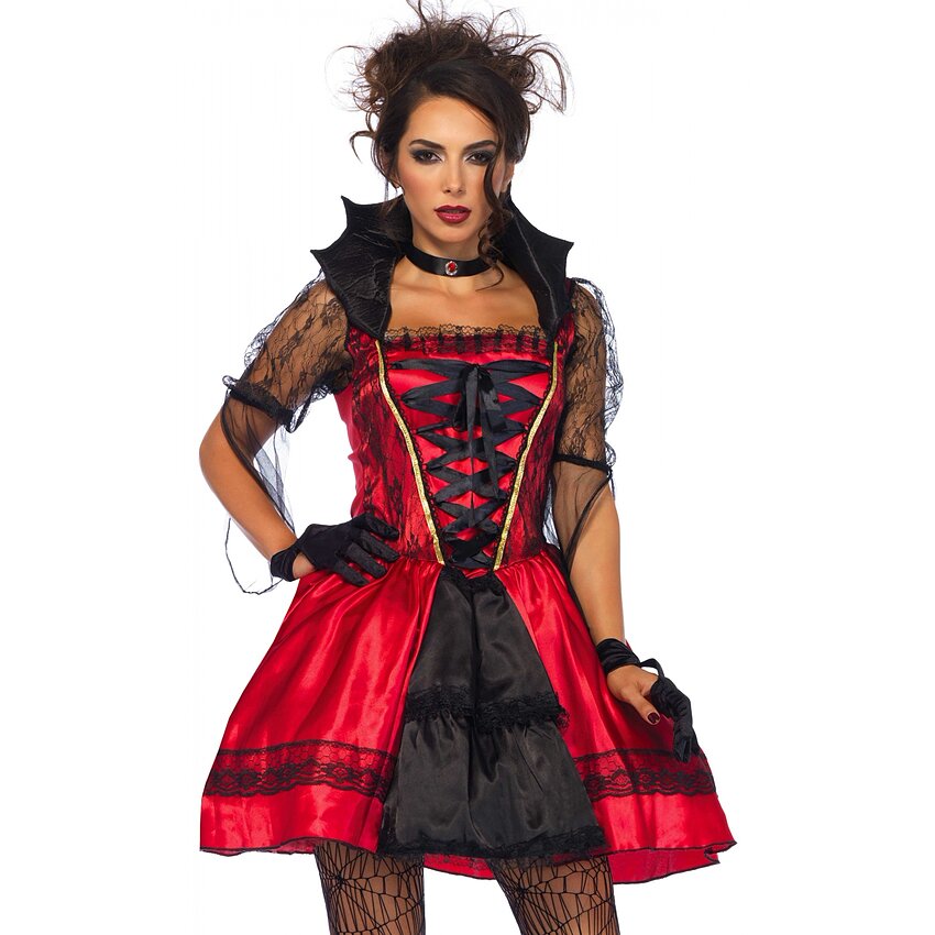 Costum Leg Avenue Gothic Vampire Roșu M