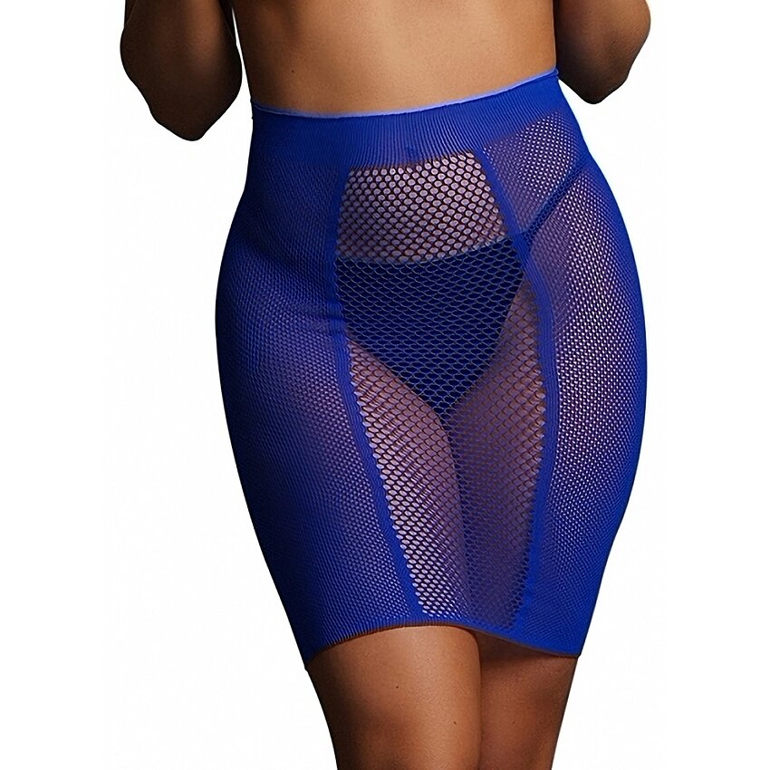 Fustă Le Désir High-Waist Fishnet Albastru S-L