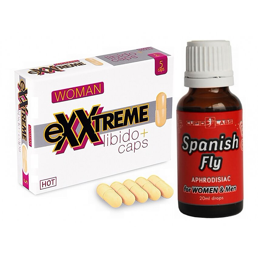 Pachet Capsule Femei eXXtreme Libido Afrodisiac 5buc + Picături Afrodisiace Spanish Fly 20ml