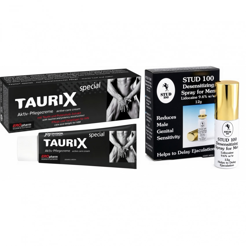 Pachet Cremă Stimulatoare Taurix Extra Strong 40ml + Spray Stud 100 Original