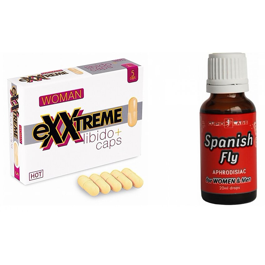 Pachet Capsule Femei eXXtreme Libido Afrodisiac 5buc + Picături Afrodisiace Spanish Fly 20ml