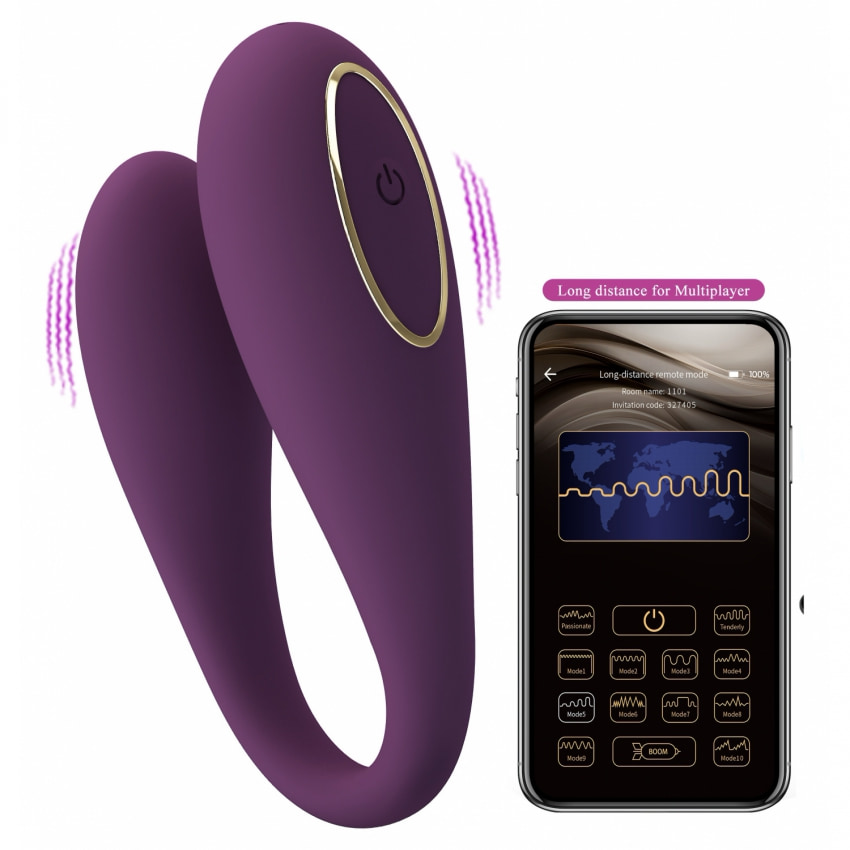 Pretty Love August Vibrator cu Aplicație 12 Funcții Mov