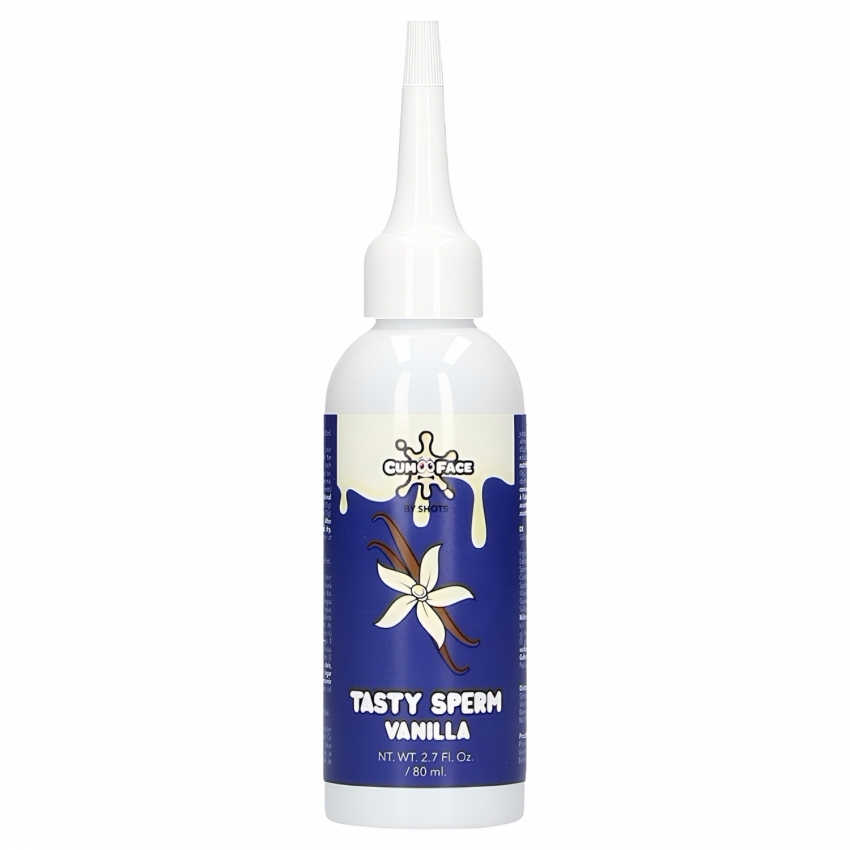 Shots Gel Comestibil Aromă Vanilie 80 ml — Efect Realist Alb