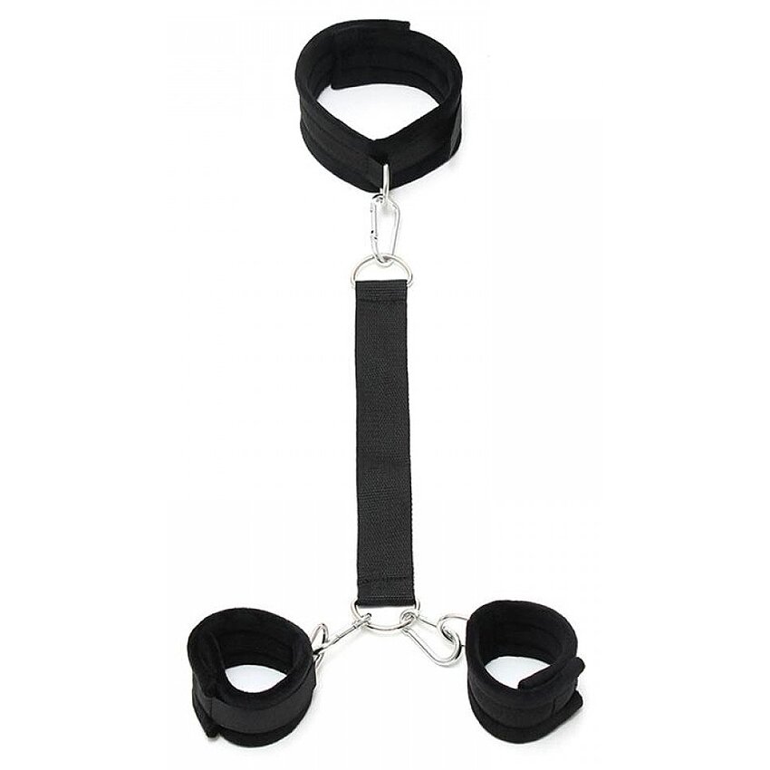 Cătușe cu Zgardă Soft Collar Rimba Negru